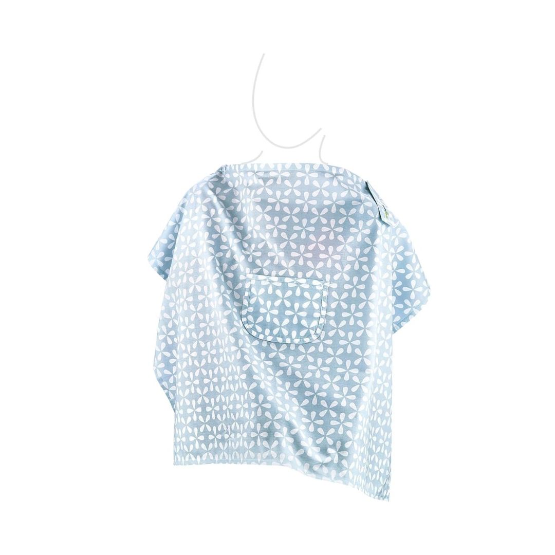 Babyjem Nursing Apron with Pocket (Blue)